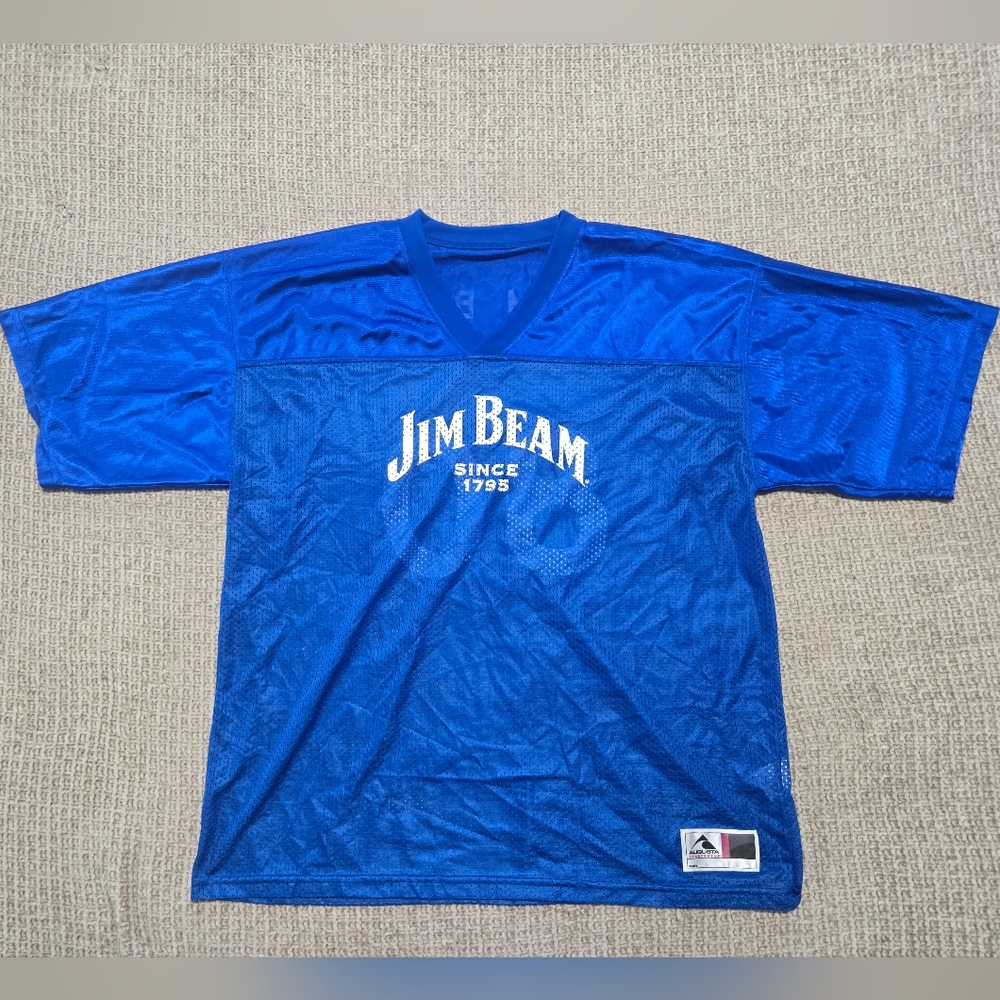 Augusta Sportswear Blue Mesh Jim Beam Team Beam # 80 Jersey NWOT